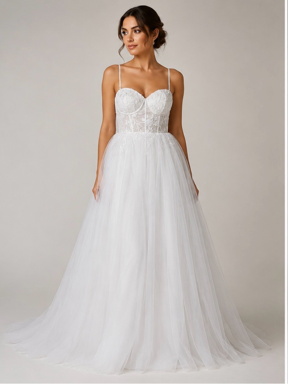 Lulus White Tulle Wedding Dress NWT